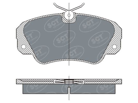 SCT GERMANY Комплект тормозных колодок, дисковый тормоз SP 287 PR